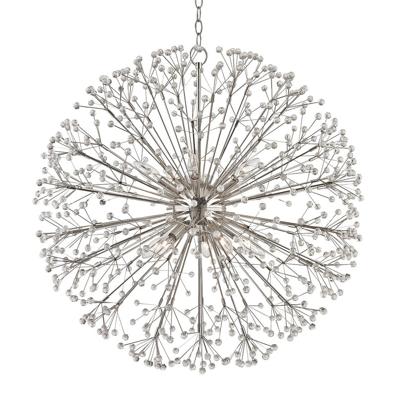 Dunkirk 10-Light Chandelier in Polished Nickel