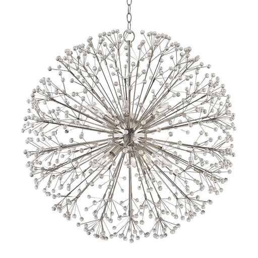 Dunkirk 10-Light Chandelier in Polished Nickel