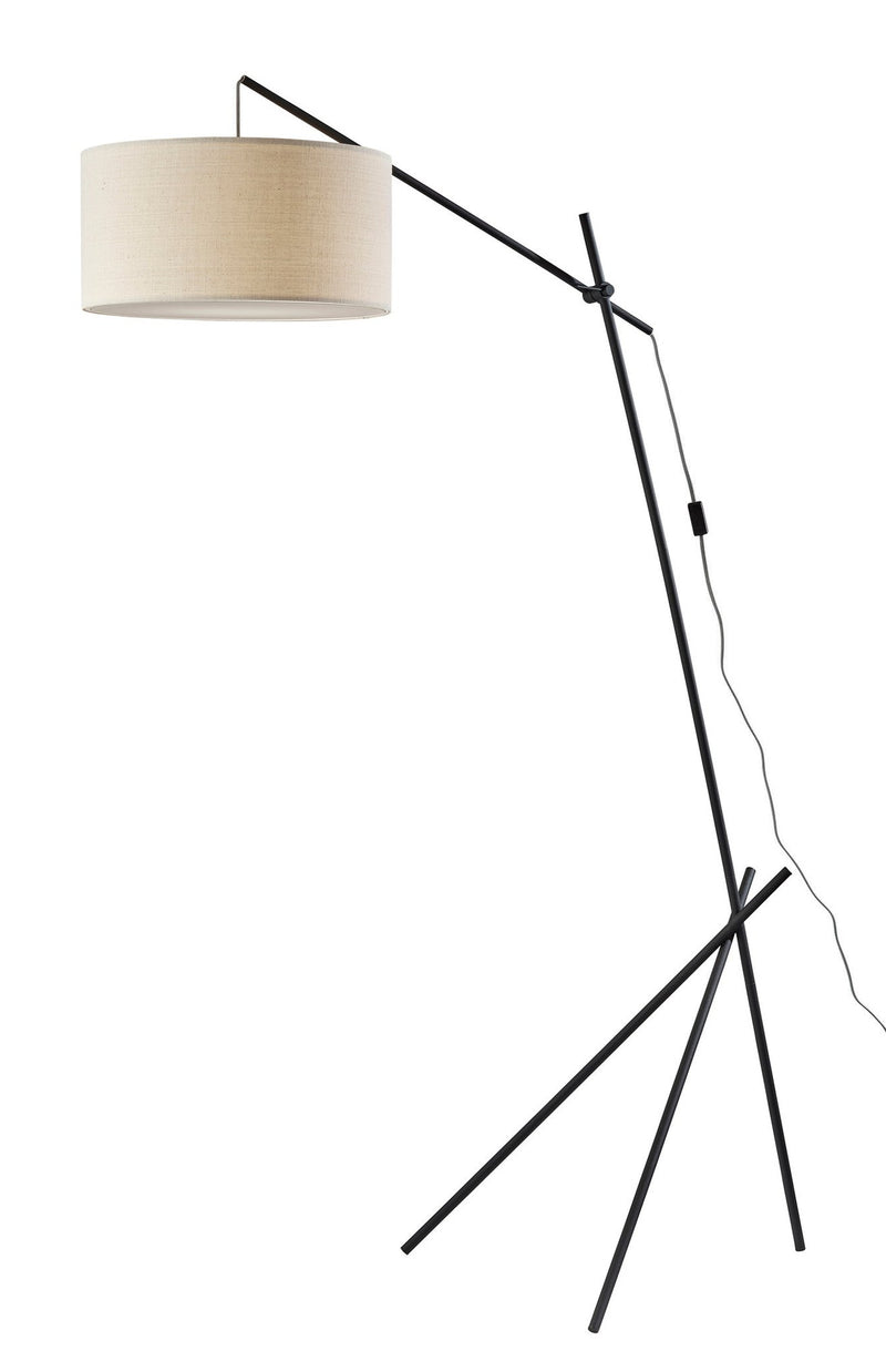 Varick Arc Floor Lamp in Black