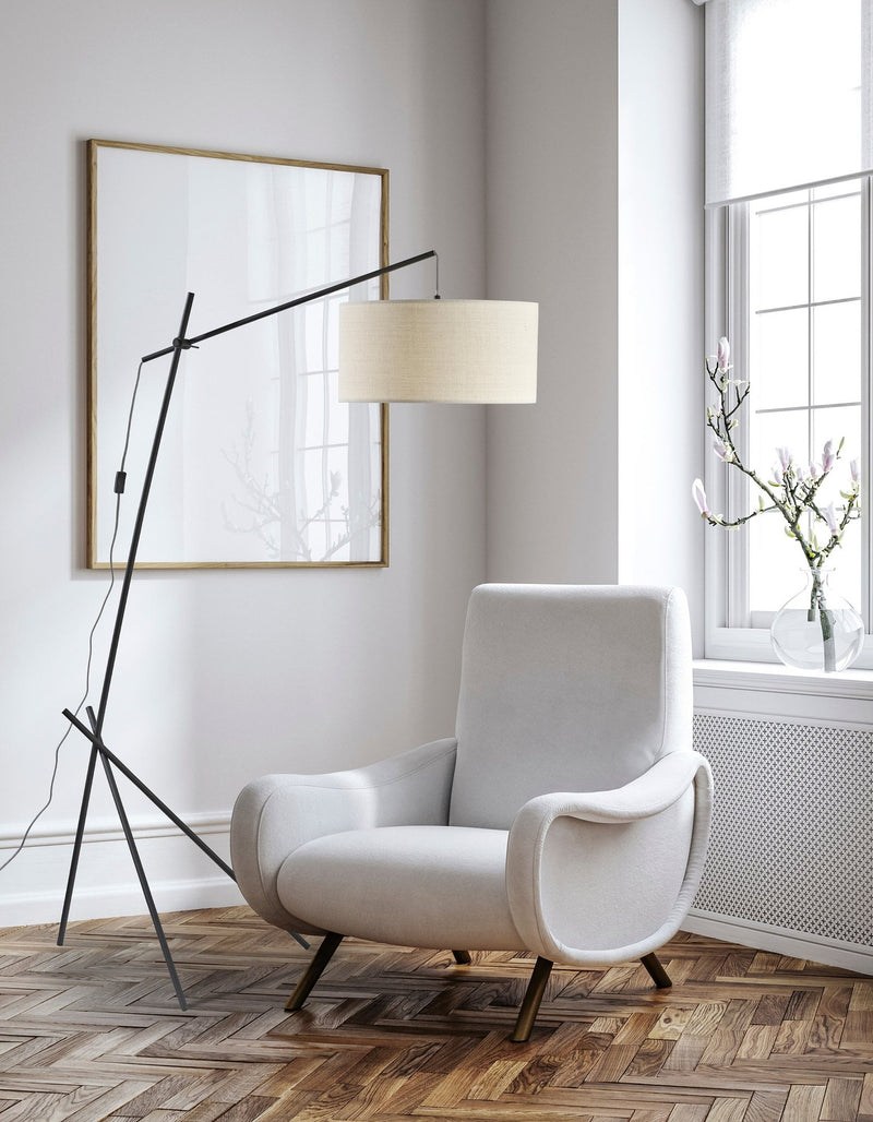 Varick Arc Floor Lamp in Black