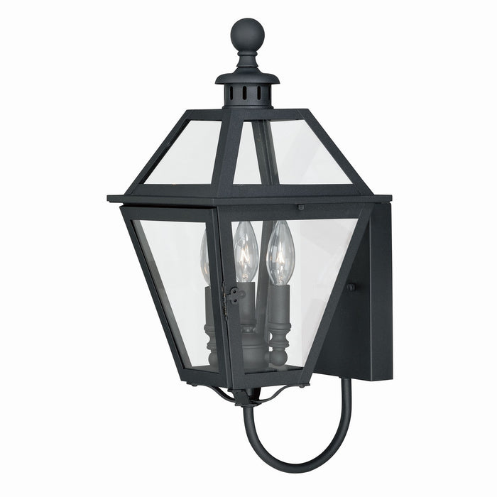 Nottingham 9" Outdoor Wall Light in Textured Black