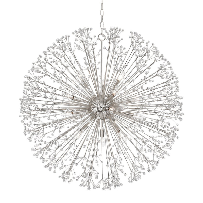 Dunkirk 16-Light Chandelier in Polished Nickel