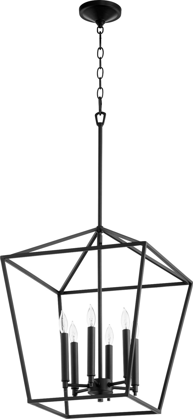 Gabriel 6 Light Mini Chandelier in Textured Black