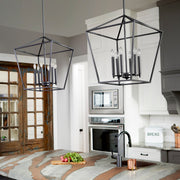 Gabriel 6 Light Mini Chandelier in Textured Black