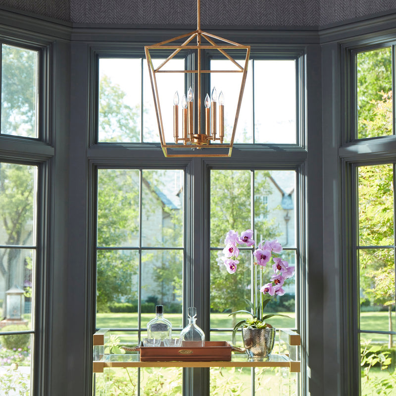 Gabriel 6 Light Mini Chandelier in Gold Leaf