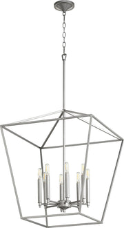 Gabriel 8 Light Chandelier in Classic Nickel