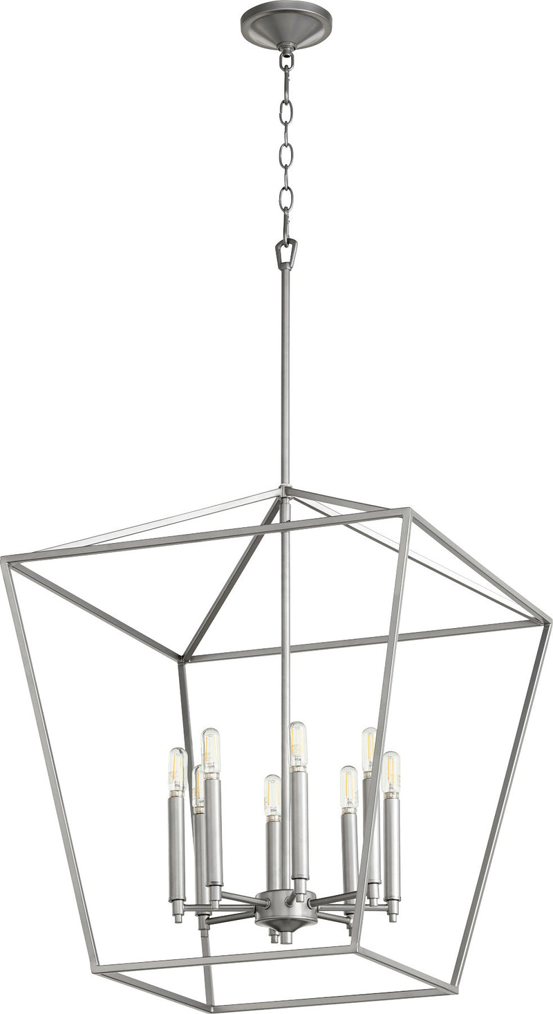 Gabriel 8 Light Chandelier in Classic Nickel