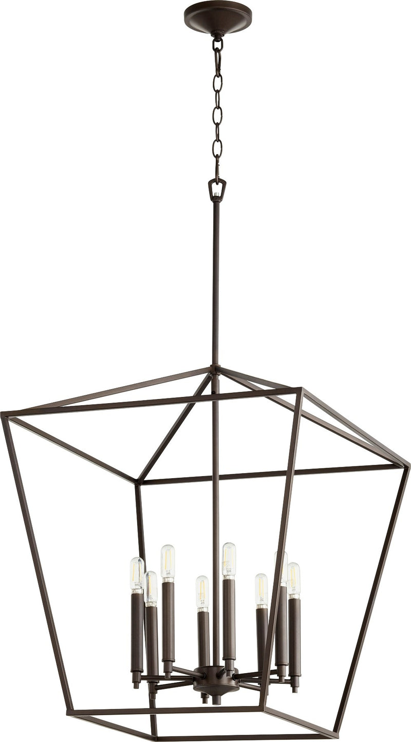 Gabriel 8 Light Chandelier in Oiled Bronze