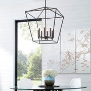 Gabriel 8 Light Chandelier in Oiled Bronze