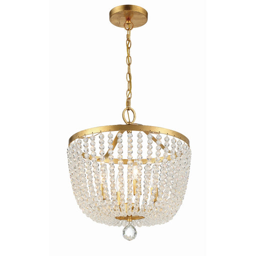 Rylee 4 Light 16.5" Pendant in Antique Gold