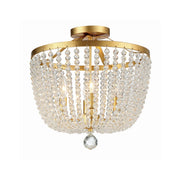 Rylee 4 Light 16.5" Semi Flush Mount in Antique Gold