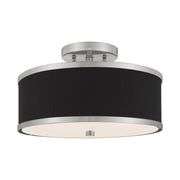 Park Ridge 2-Light 13" Semi-Flush Mount in Brushed Nickel