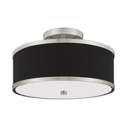 Park Ridge 2-Light 13" Semi-Flush Mount in Brushed Nickel