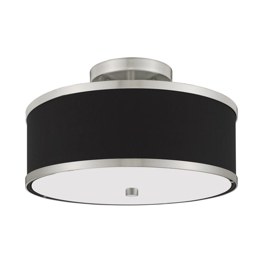Park Ridge 2-Light 13" Semi-Flush Mount in Brushed Nickel