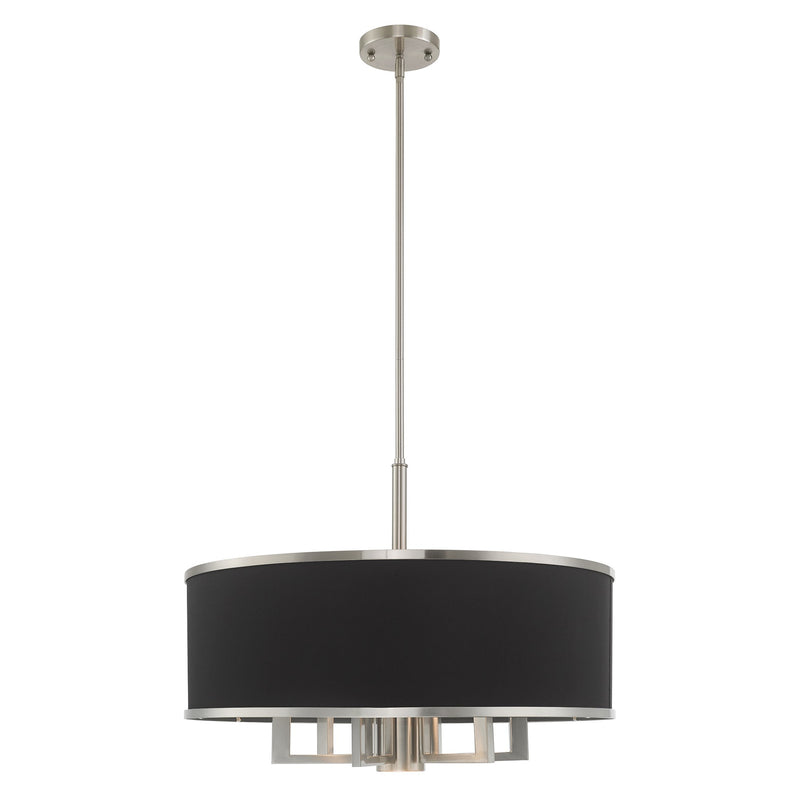 Park Ridge 24" Chandelier with Downlight in Brushed Nickel