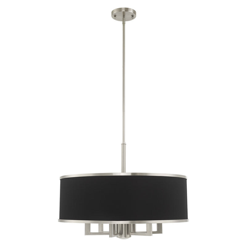 Park Ridge 24" Chandelier with Downlight in Brushed Nickel