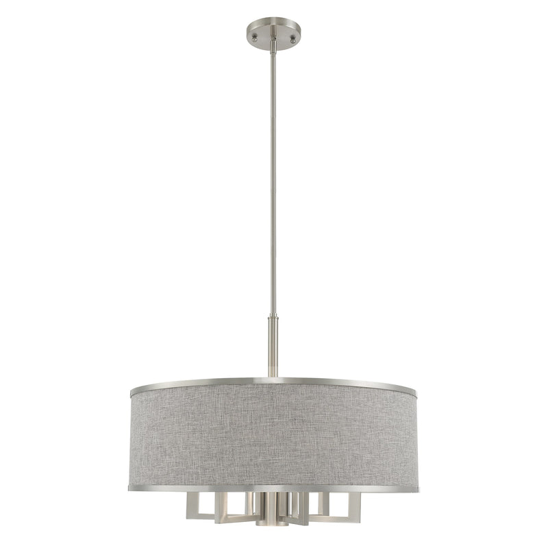 Park Ridge 24" Chandelier with Downlight in Brushed Nickel