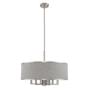 Park Ridge 24" Chandelier with Downlight in Brushed Nickel