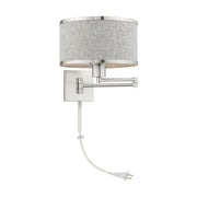 Swing Arm Wall Lamp with 11" Shade in Brushed Nickel