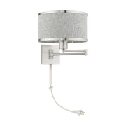 Swing Arm Wall Lamp with 11" Shade in Brushed Nickel