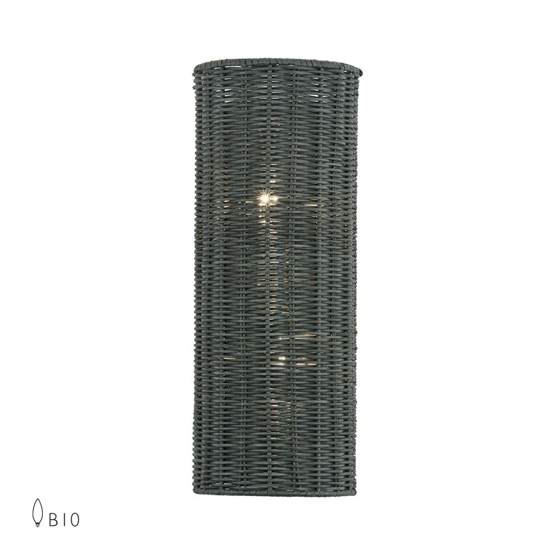 Weavington 2-Light Half Cylinder ADA Wall Sconce in Brushed Nickel