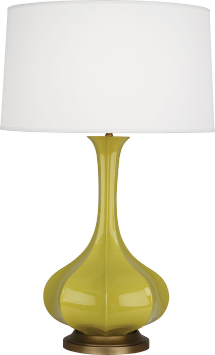 Pike Table Lamp with Pearl Dupoini Fabric Shade - Lamps Expo