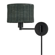 Weavington Swing Arm Wall Lamp in Black