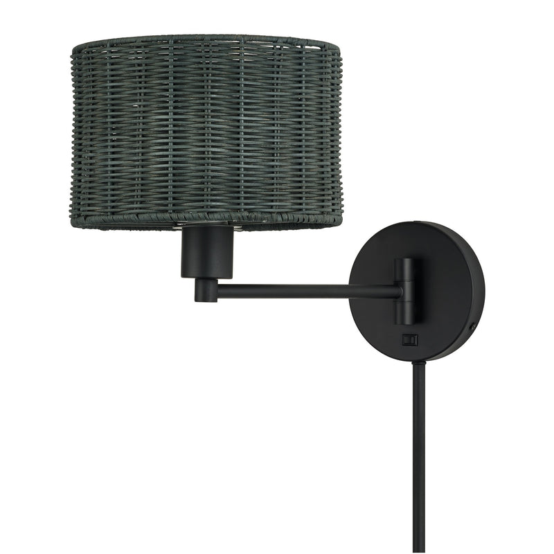 Weavington Swing Arm Wall Lamp in Black