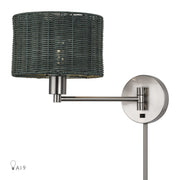Weavington Swing Arm Wall Lamp in Brushed Nickel