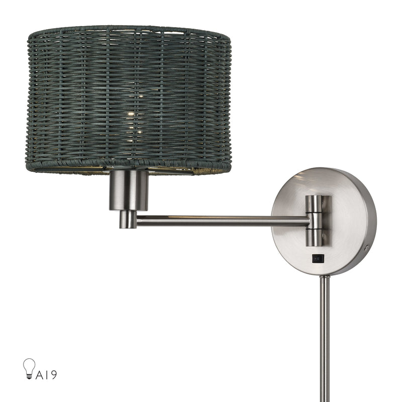 Weavington Swing Arm Wall Lamp in Brushed Nickel