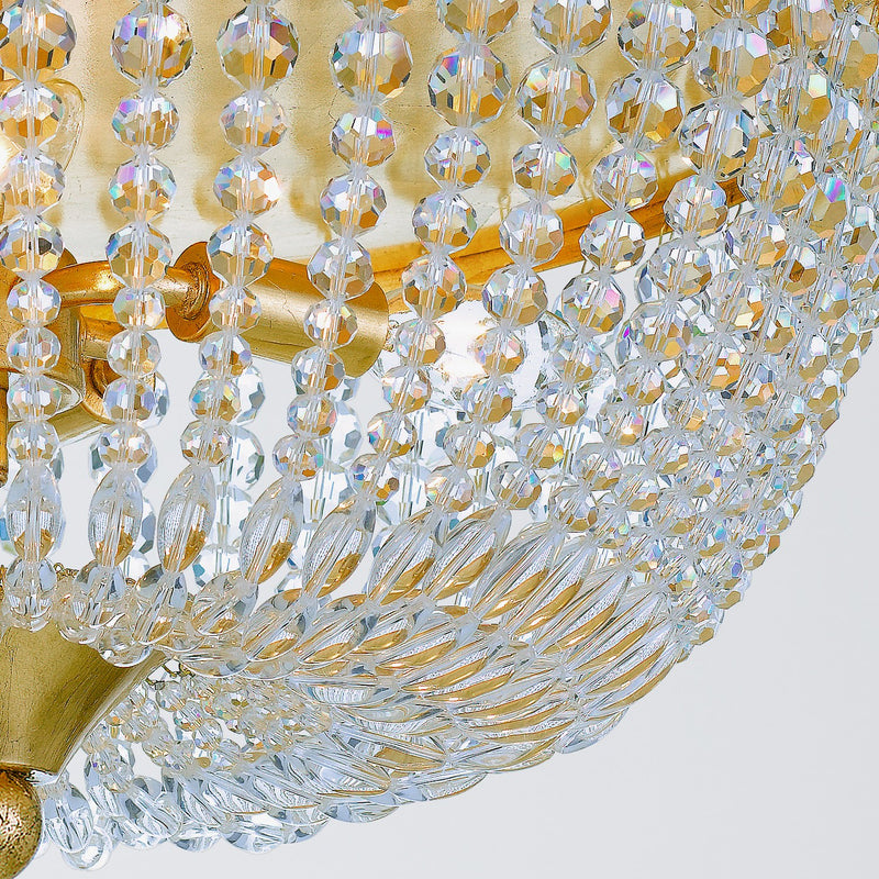 Rylee 4 Light 18.5" Flush Mount in Antique Gold