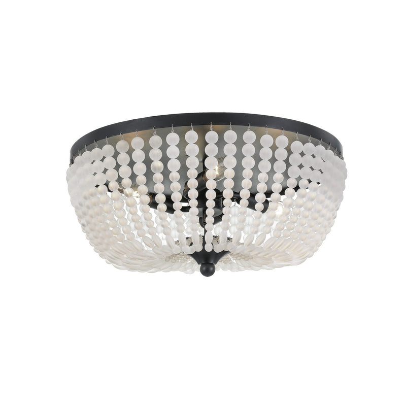 Rylee 4 Light 18.5" Flush Mount in Matte Black