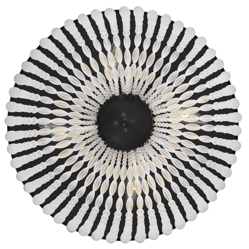 Rylee 4 Light 18.5" Flush Mount in Matte Black