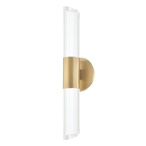 Rowe 2-Light Wall Sconce in Aged Brass