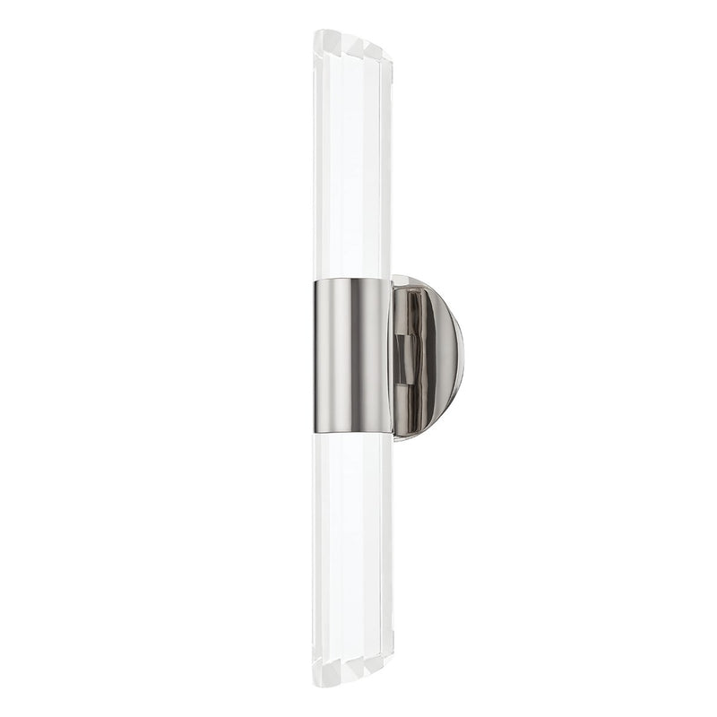 Rowe 2-Light Wall Sconce in Polished Nickel