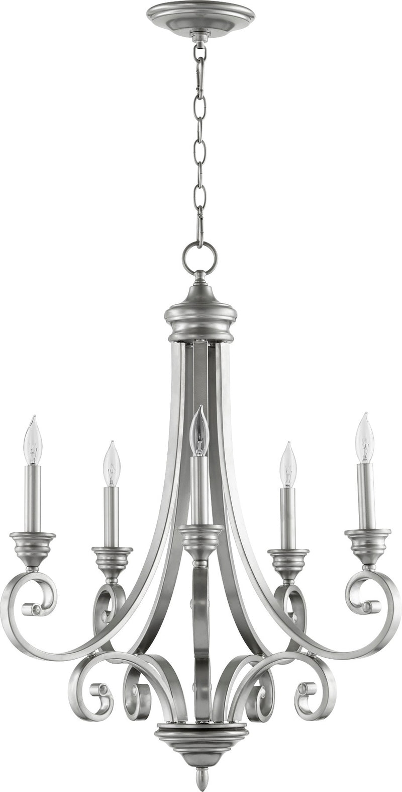 Bryant 25.75" 5 Light Chandelier in Classic Nickel