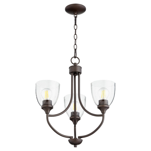 Enclave 3 Light Mini Chandelier in Oiled Bronze