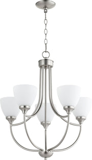 Enclave 5 Light Chandelier in Satin Nickel