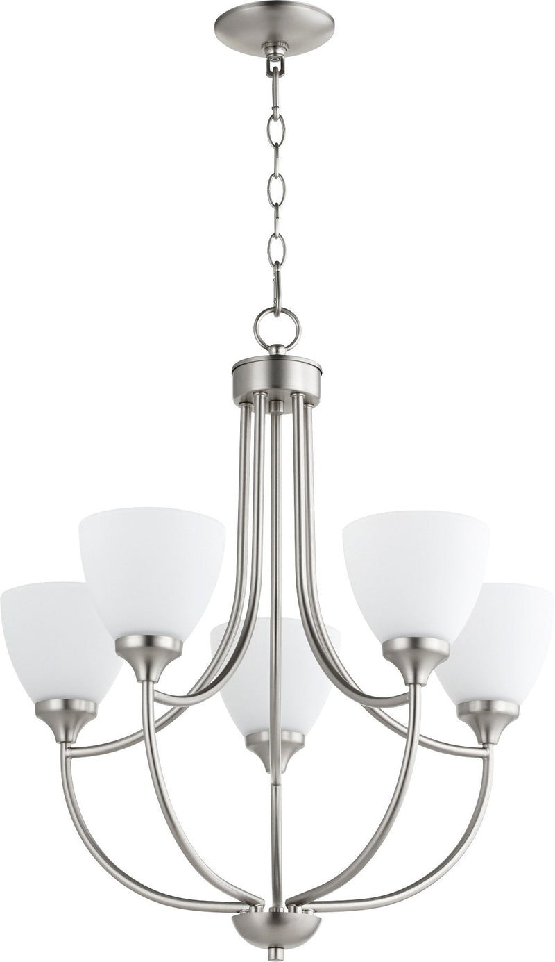 Enclave 5 Light Chandelier in Satin Nickel