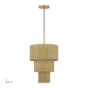 Weavington 2-Light Pendant in Antique Gold Leaf