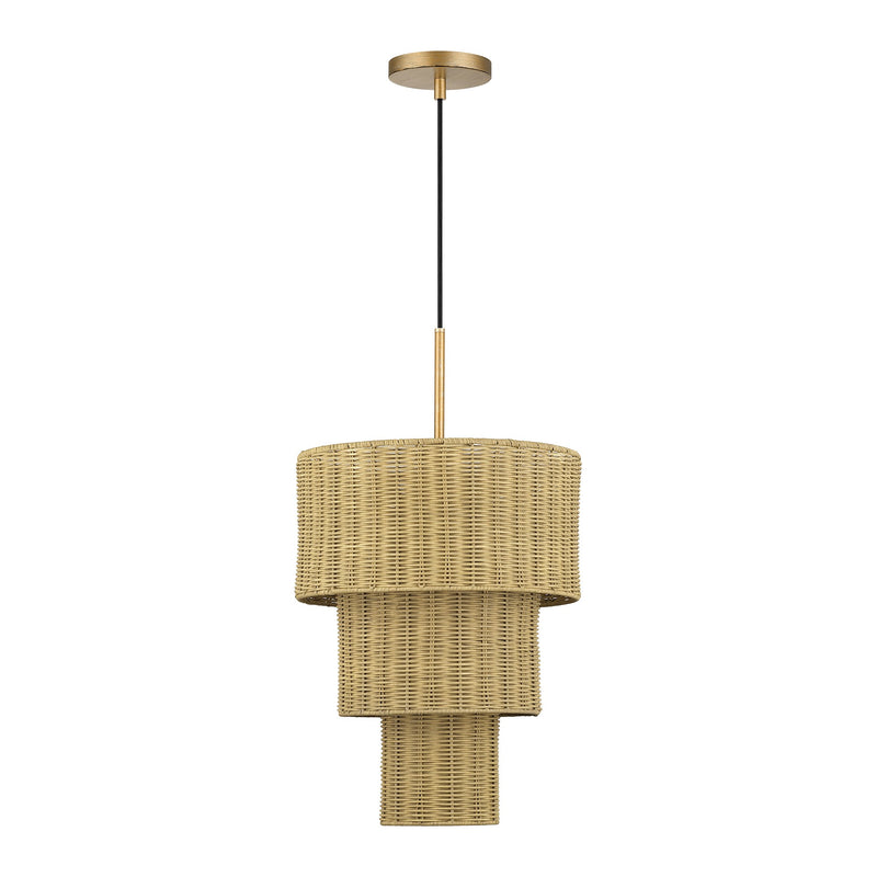 Weavington 2-Light Pendant in Antique Gold Leaf