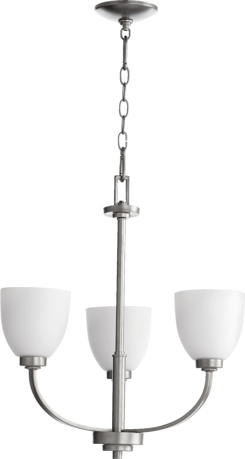 Reyes 22" 3 Light Chandelier in Classic Nickel