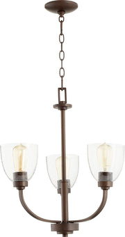 Reyes 22" 3 Light Chandelier in Oiled Bronze