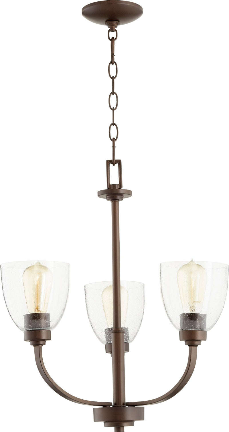 Reyes 22" 3 Light Chandelier in Oiled Bronze