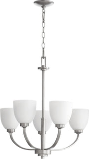 Reyes 24.25" Tall 5 Light Chandelier in Classic Nickel