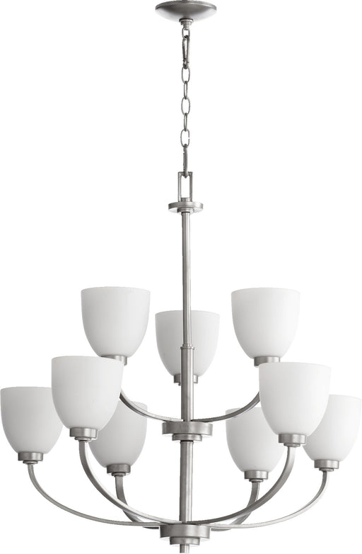 Reyes 9 Light Chandelier in Classic Nickel