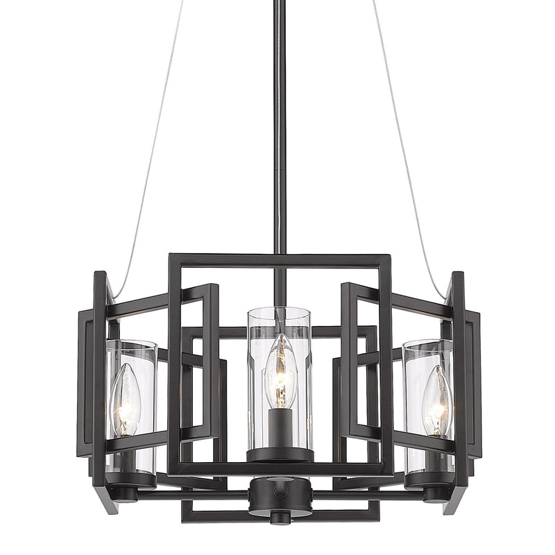 Marco 4-Light Chandelier in Matte Black