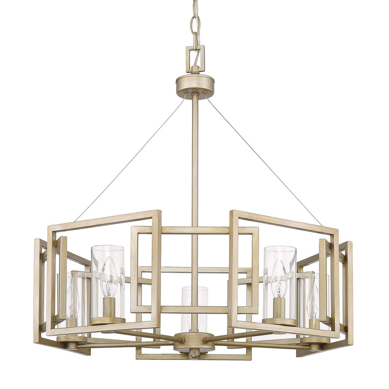 Marco 5-Light Chandelier in White Gold