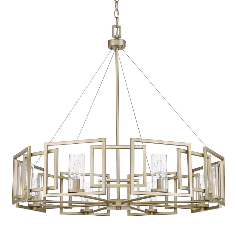 Marco 8-Light Chandelier in White Gold