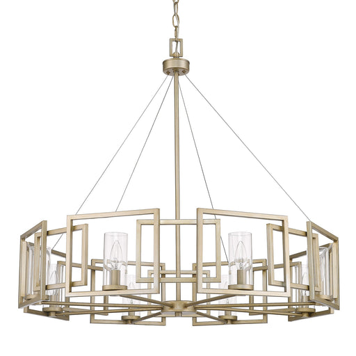 Marco 8-Light Chandelier in White Gold